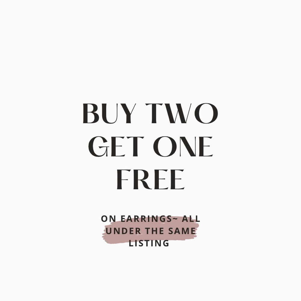 Buy Two Get One Free Earrings Offer